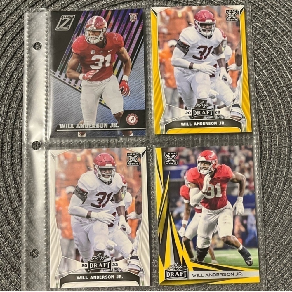 🏈 Will Anderson NFL Football Card Collection, Set of 4